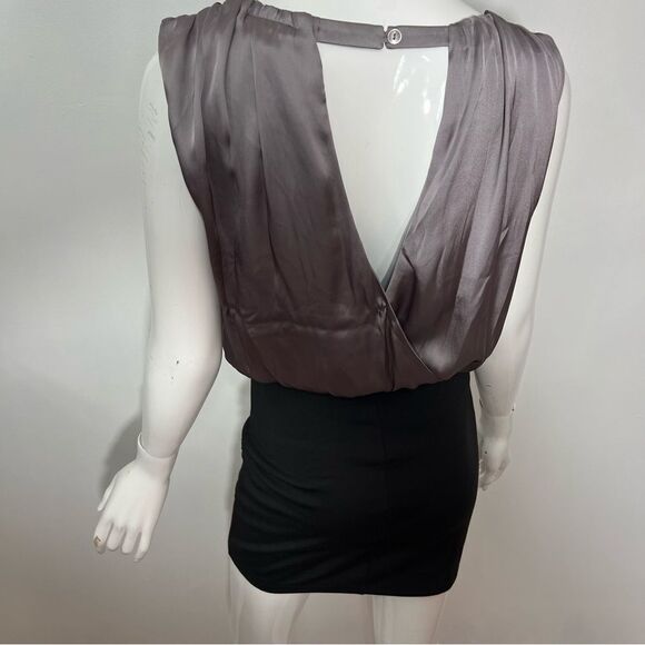 NWOT One Clothing Gray Blouson Black Skirt Mini Dress‎ - XS - Picture 5 of 13